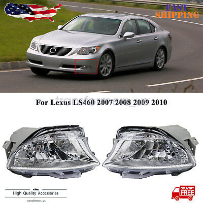 #ad FOR LEXUS LS460 2007 2008 2009 2010 LEFTRIGHT CLEAR FRONT BUMPER FOG LIGHT LAMP $138.90