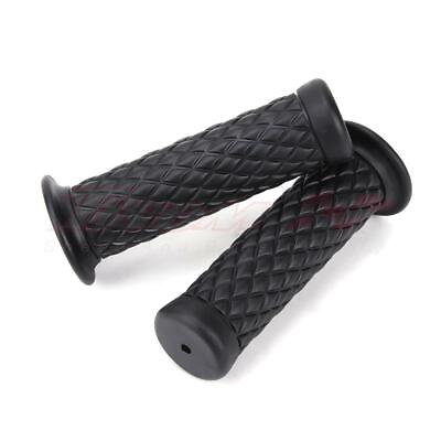#ad Pair 7 8quot; 22mm Motorcycle Rubber Handlebar Hand Grips Bar For Bobber Cafe Racer $6.63