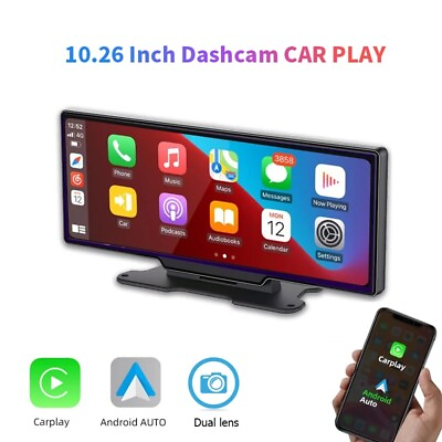 Touch Screen 2K Car Portable Wireless Apple CarPlay Android Radio Dash Cam 1080P $129.00