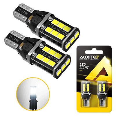 #ad AUXITO T15 W16W LED Backup Reverse Light Back Up Canbus Super White Lamp 6000K $8.39