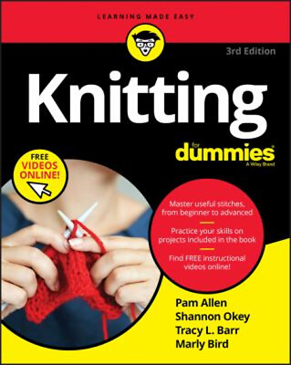 #ad Knitting For Dummies Tracy L. Allen Pam Okey Shannon Bird M $14.56