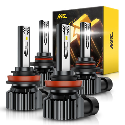 #ad KAC CSP LED Headlight Bulbs Kit High Low Beam 6000K Super Bright White 2 4x $21.61
