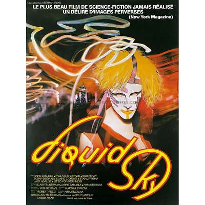 #ad LIQUID SKY French Movie Poster 15x21 in. 1982 Slava Tsukerman Anne Carli $49.99
