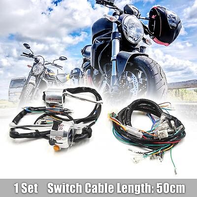 #ad Motorcycle Handlebar Light Control Switch Set for Honda JH70 with Wire Harness $36.49