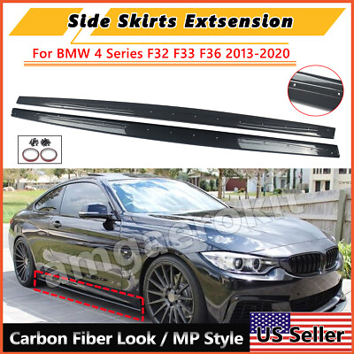 #ad Carbon Style Side Skirts For 14 20 BMW F32 F33 F36 430i M4 M Sport Extension Lip $109.99