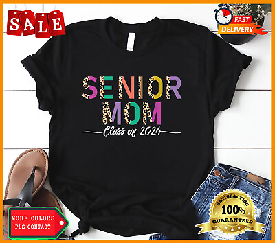 #ad Proud Mom Graduate Leopard Senior Mom Class of 2024 T Shirt S 3XL Unisex Style $16.92