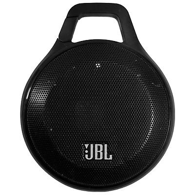 #ad JBL Clip Wireless Portable Black Bluetooth Speaker WORKS GREAT $18.99