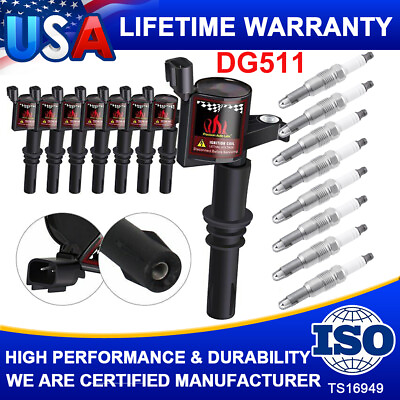 #ad 8Pack Ignition Coil amp; Spark Plug For 2004 2005 2006 2007 2008 Ford F150 4.6 5.4L $89.95