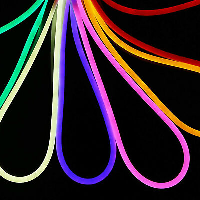 12V Flexible LED Strip Waterproof Sign Neon Lights Silicone Tube 1M 2M 3M 5M $15.99