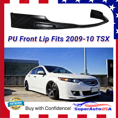 #ad Fits Acura TSX 2009 10 Type S Style Black Polyurethane Front Bumper Lip Body Kit $148.89