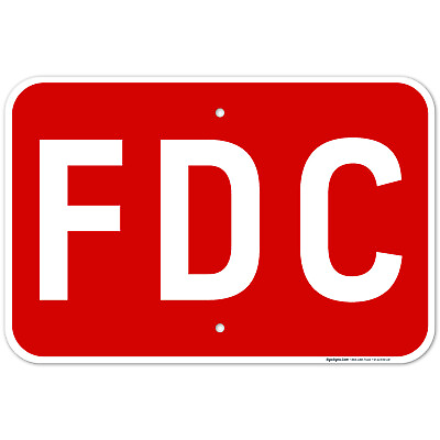FDC Sign Red Background $89.99