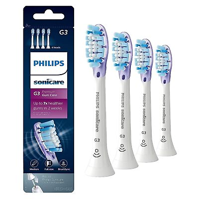 #ad New White G3 Philips Sonicare Premium Gum Care Brush Heads 4 Pack $16.88