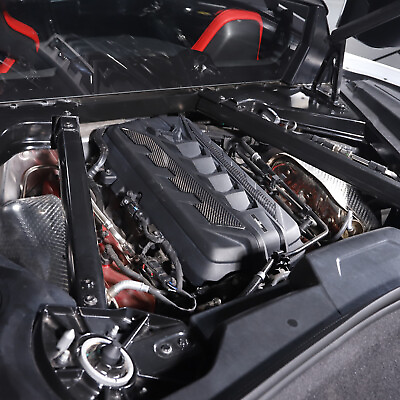 #ad Real CARBON FIBER Engine Bay Trim Panel Filler Cover For Corvette C8 2020 2023 $129.99