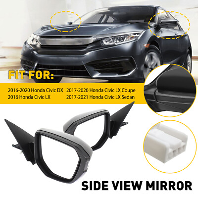 #ad Pair Mirrors Driver amp; Passenger Side Left Right for Civic Coupe Sedan HO1321283 $130.32