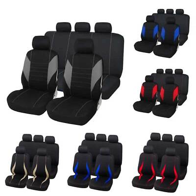 #ad Seat Covers Fit Most Car Truck SUV Van Polyester Breathable Composite Sponge $35.99
