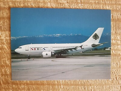 #ad MIDDLE EAST AIRLINES MEA AIRBUS A310 304.VTG UNUSED POSTCARD*P8 $16.19