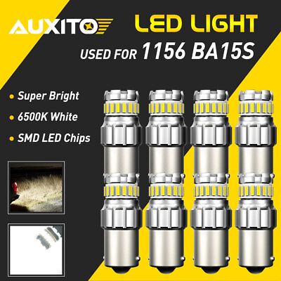 #ad 8x AUXITO 1156 LED Reverse Light BA15S Backup Bulb 6500K White Parking DRL Lamp $35.99