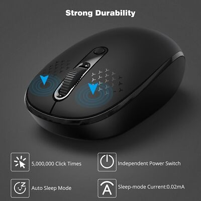 #ad 2.4GHz Wireless Optical Mouse Mice amp; USB Receiver For PC Laptop Computer DPI US $4.79