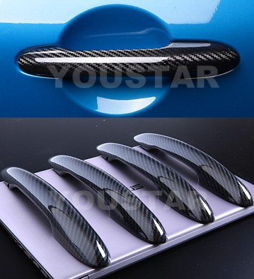 #ad US STOCK CARBON Look Door Handle Covers for BMW MINI Cooper F55 F60 Countryman $64.60