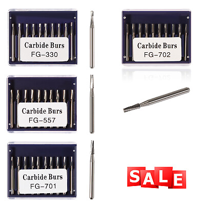 #ad 10pcs kit Dental Tungsten Carbide Bur For High Speed Handpiece 1 10 kits $29.00