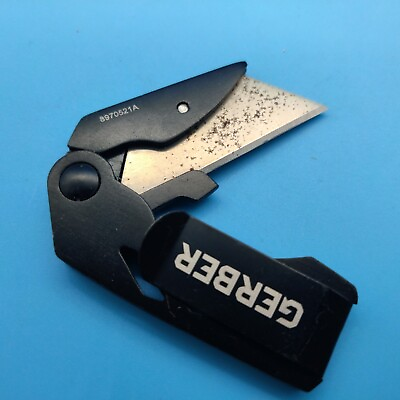 Used Gerber knife Mini Covert 8970319A box cutter BELT CLIP BLACK $15.29