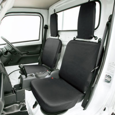 #ad Mini Truck Seat Cover HONDA Acty Suzuki Carry Pixis Black 2seat HA6 HA7 HA8 HA9 $39.99