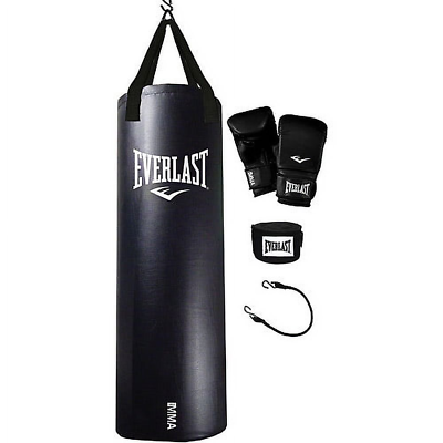 #ad 70 lbs Everlast Nevatear Heavy Bag Boxing Set Kit Speed Punching MMA Training $102.90