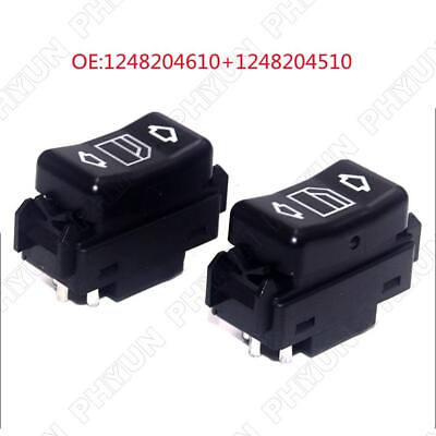 #ad 2 Pcs Left amp; Right Control Power Window Switch For Mercedes Benz W124 W126 W201 $13.51