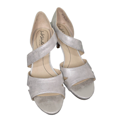 #ad Life Stride Mega Womens High Heel Pumps Shoes Size 8M Silver NWB $39.99