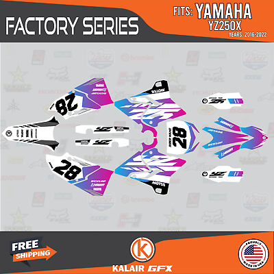 #ad Graphics Kit for Yamaha YZ250X 2016 2022 Factory pink fade $124.99