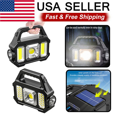 #ad LED Work Light LED Search Light COB Light Solar Powered Indoor Outdoor Lamp New $19.14
