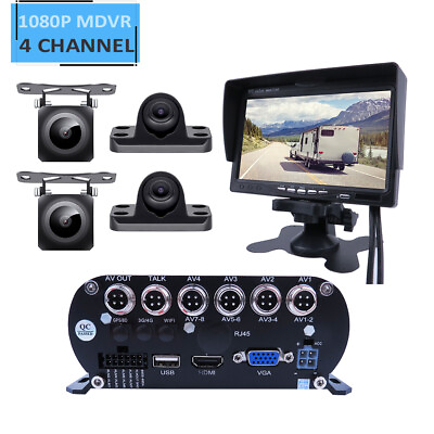 #ad 4CH 1080P HDD SSD Truck Car DVR Large View Angle Camera Loop Record for Fleet $299.00