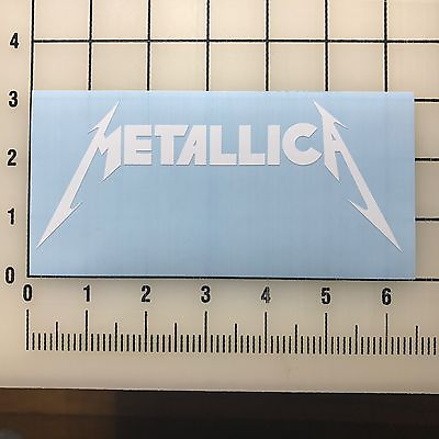 #ad Metallica Logo 6quot; Wide White Vinyl Decal Sticker BOGO $5.99