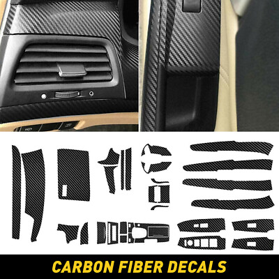 #ad #ad For Honda Accord 2008 2012 Carbon Fiber Style Decor Interior Kit Cover Trim 29x $23.99