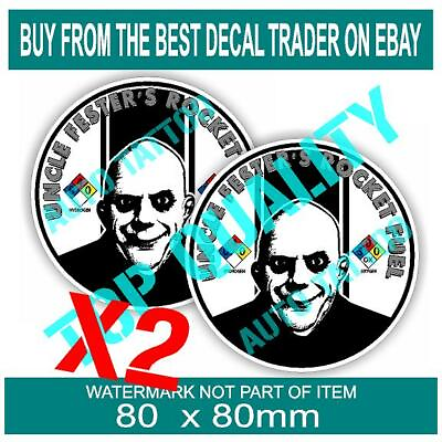 #ad UNCLE FESTER#x27;S ROCKET FUEL Decal Sticker Man Cave Rat Rod Hot Rod Decal Stickers AU $5.50