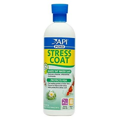 #ad API POND STRESS COAT Pond Water Conditioner 16 Ounce Bottle $15.49