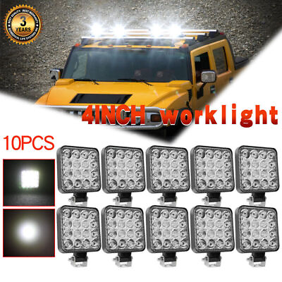#ad 10PCS LED Work Light Truck OffRoad Tractor Flood Lights Lamp 12V Square Mini $36.88