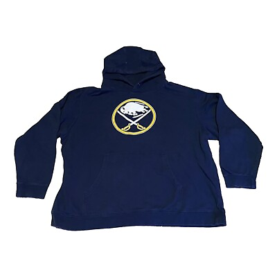 #ad Buffalo Sabres Jack Eichel Sweatshirt Fanatics Men#x27;s Sz 3XL NHL Blue Doublesided $19.99