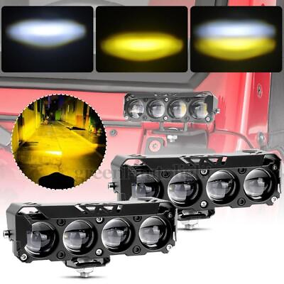 #ad 2X LED 5 in Work Light Spot Pods White Yellow Headlight Offroad Driving Fog Lamp $40.99