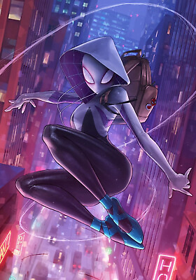 #ad HOT Spider Gwen POSTER Masked Gwen Marvel Comics Jeehyun Poster No Frame $36.90