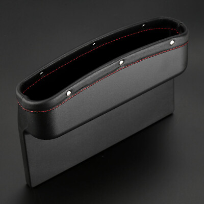 #ad Car Storage Box Auto Seat Console Slit Filling Organizer Phone Black $17.55
