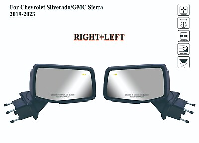 #ad Pair RightLeft Side Mirror Power Heat Manual Fold for 19 to24 Chevy Silverado $330.99