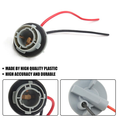 #ad 2x 1156 180° BA15s P21W For Brake Turn Signal Light Pre wire Bulbs Female Socket $10.49