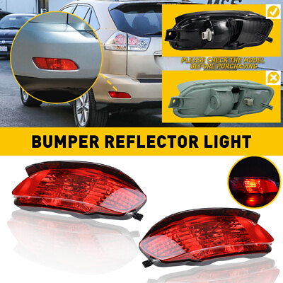 #ad For RX330 Lexus 04 06 Lower Tail Fog Brake Lamp LH RH Side Rear Bumper Light 2PC $37.09