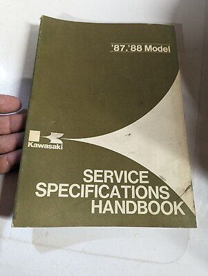 #ad 1986 86 1987 87 Kawasaki Service Specifications Handbook Manual 99926 1012 01 $19.79