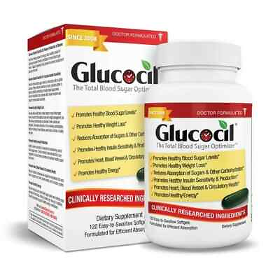 #ad Glucocil 30 Day Supply 120CT – Premium Blood Sugar Support Promotes Healthy $38.99
