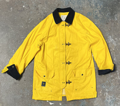 #ad Ralph Lauren LRL 067 Yellow Raincoat Sailing Full Zip amp; Clasps Jacket $300.00