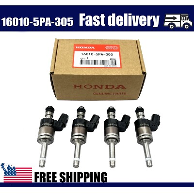 #ad OEM NEW 4X Genuine Fuel Injectors 16010 5PA 305 For Accord CR V Civic 1.5l Turbo $105.89