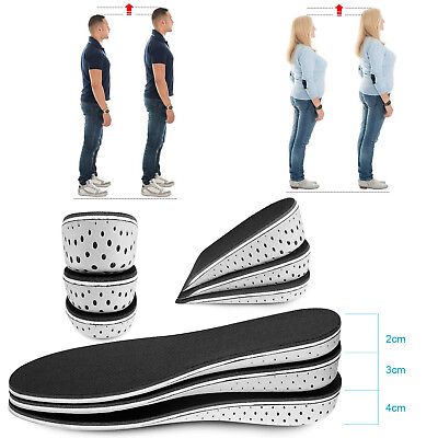 #ad Height Increase Insoles Invisible Heel Lift Taller Shoe Inserts Pad Men Women US $6.99