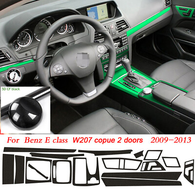 #ad For Benz E class W207 Coupe 5D Carbon Fiber Pattern Interior DIY Trim Decals $36.80
